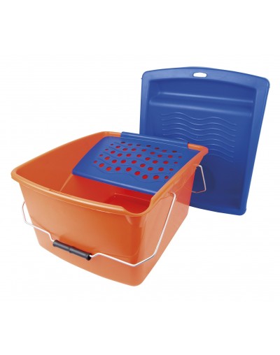 Cubeta Premium Plástico 16 L. + Rejilla Plástico
