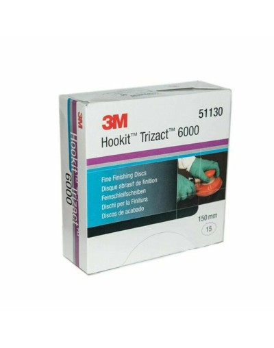 3M 51130 TRIZACT DISCO ACABADO P6000 S/AGUJ 150MM Caja 15 Und.