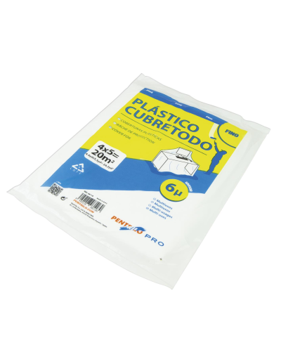 Cubretodo plástico 4 x 5 m. - FINO